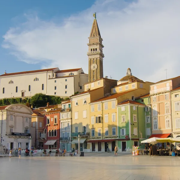 Piazza principale di Pirano — Foto Stock