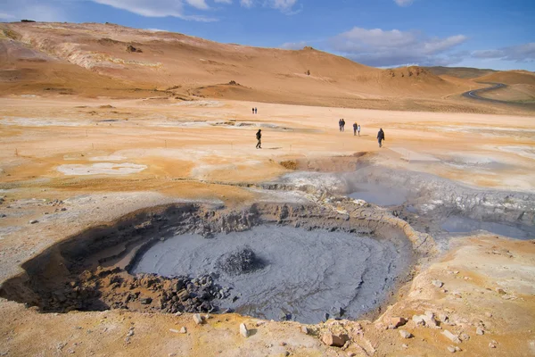 Pozze di fango bollente in Islanda — Foto Stock