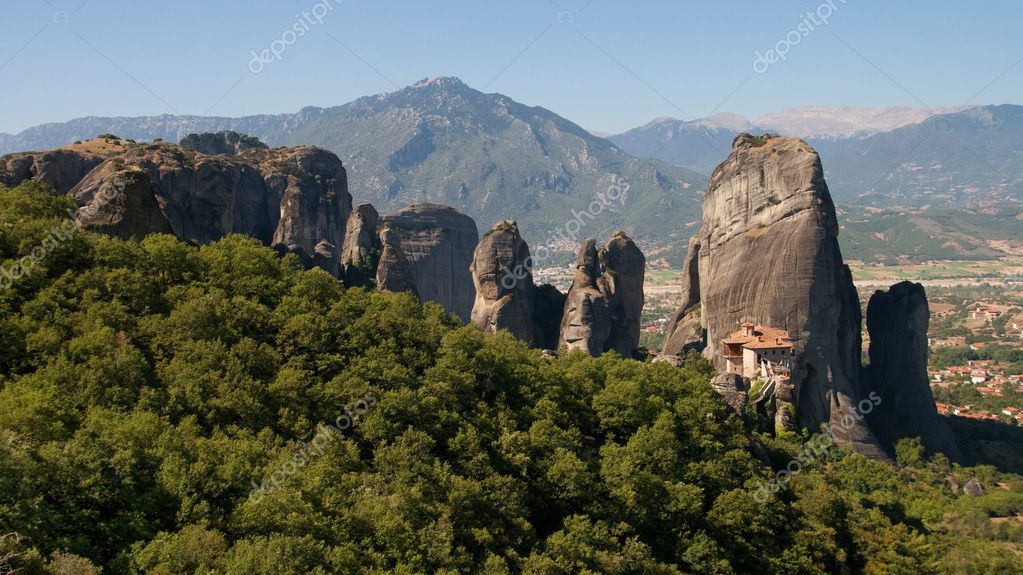 Stone pinnacles in Meteora ⬇ Stock Photo, Image by © santirf 20919425