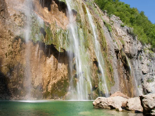 Plitvice großer Wasserfall — Stockfoto