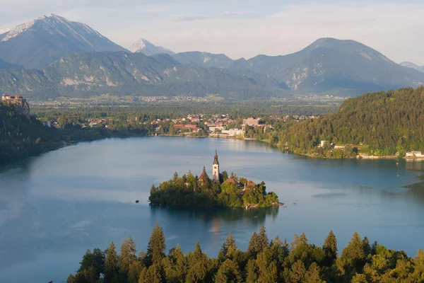 Panorama do Lago Bled — Fotografia de Stock