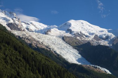 Mont blanc, gouter ve bossons Buzulu