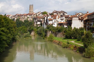 Sarine River at Fribourg clipart