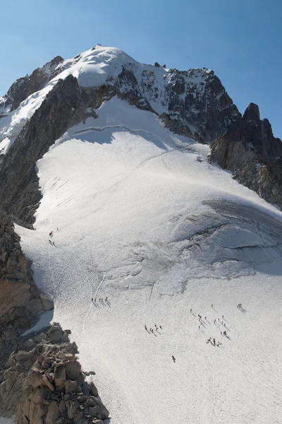 Północną ścianę aiguille verte — Zdjęcie stockowe