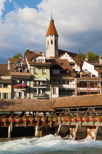 Obere schleuse i stadtkirche — Zdjęcie stockowe