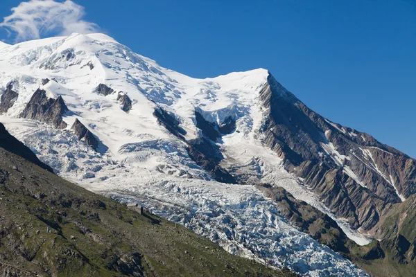 Gouter und Bossons-Gletscher — Stockfoto