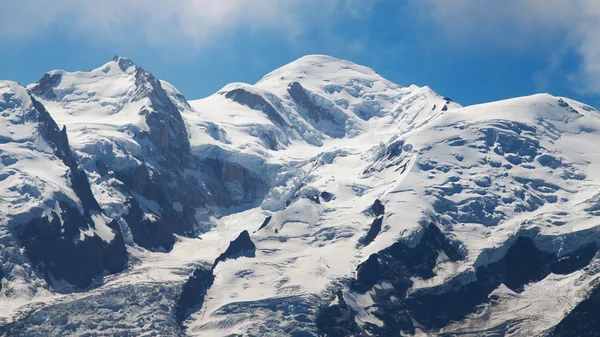 Szczytach Mont blanc — Zdjęcie stockowe