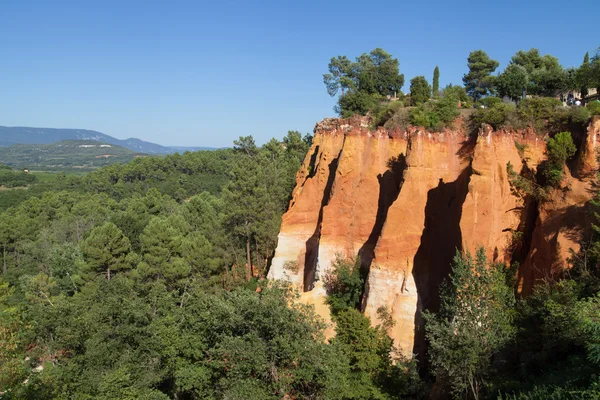 Ochre cliffs in Roussillon — Stock Photo, Image