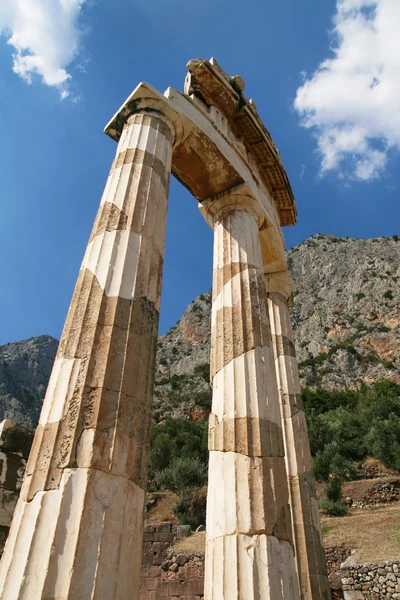 Doric pillars of Delphi Tholos — Stock Photo, Image