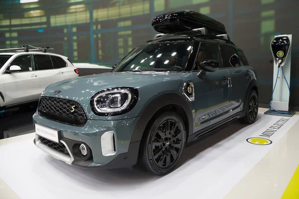 Barcelona Spain October 2021 Mini Countryman Phev Showcased Automobile Barcelona — Stock Photo, Image