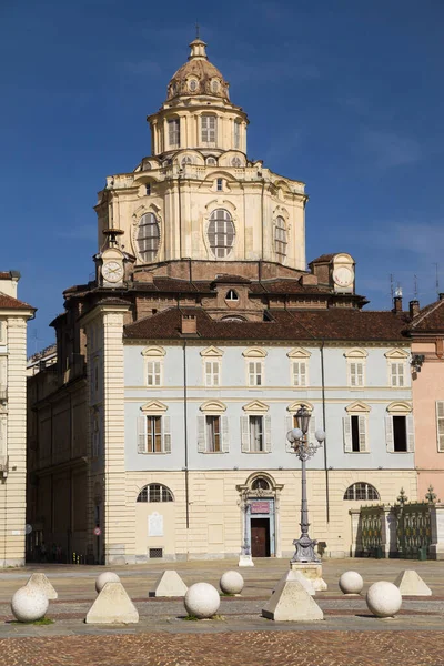Королевская Церковь Святого Лаврентия Турине Италия — стоковое фото