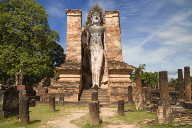 Phra Attharot Wat Mahathat, Sukhothai, Tayland.