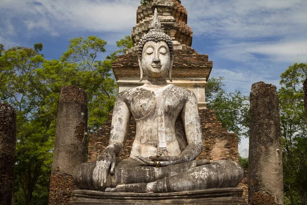 Seated Buddha Wat Traphang Ngoen Sukhothai Thailand — Stock Photo, Image