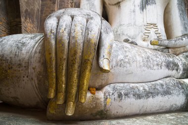 Wat Si Chum 'da Buda' nın eli Phra Achana, Sukhothai, Tayland.