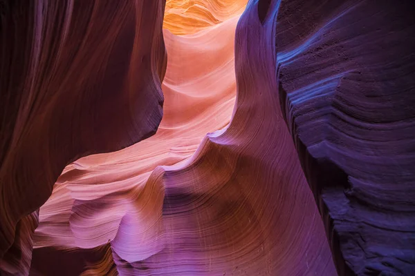 Barevné Stěny Lower Antelope Canyon Arizona Spojené Státy — Stock fotografie