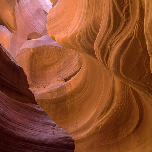 Smooth Sandstone Shapes Lower Antelope Canyon Arizona United States — Foto Stock