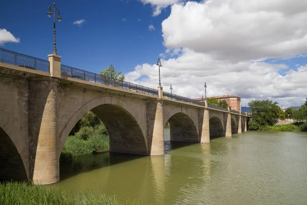 Ponte Pedra Logrono Espanha — Fotografia de Stock