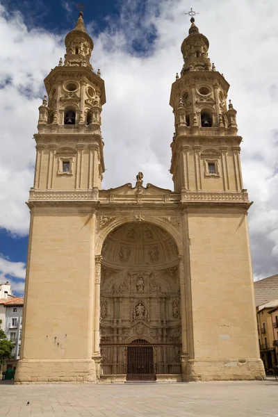 Współkatedra Santa Maria Redonda Logrono Hiszpania — Zdjęcie stockowe