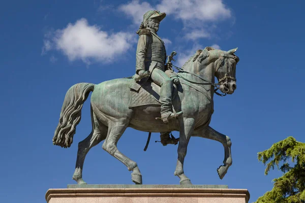 Estátua Equestre General Espartero Logrono Espanha — Fotografia de Stock