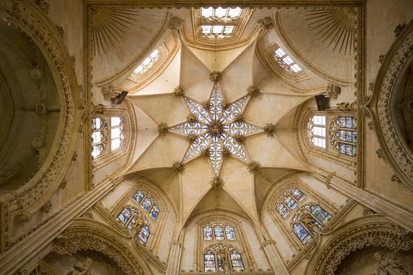 Voûte Étoilée Chapelle Des Gendarmes Dans Cathédrale Burgos Espagne — Photo