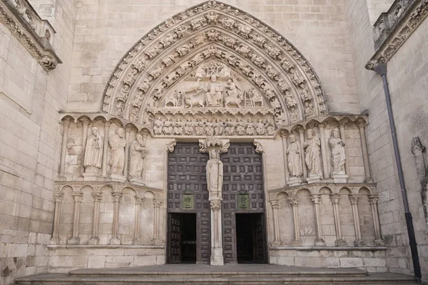 Tür Der Kathedrale Von Burgos Spanien — Stockfoto