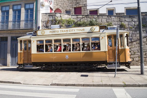 Porto Portugal Agosto 2020 Tram Tradicional Porto Portugal — Fotografia de Stock
