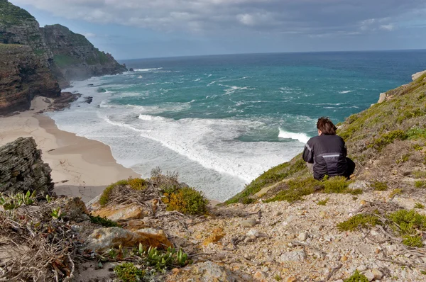 Fotograf gör bilden av vackra dias beach — Stockfoto