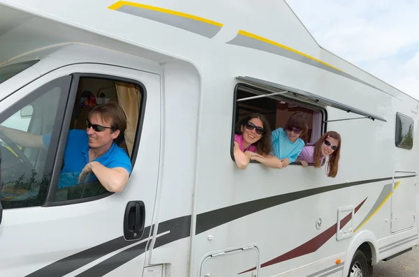 Family vacation, travel by camper — Stock Photo, Image