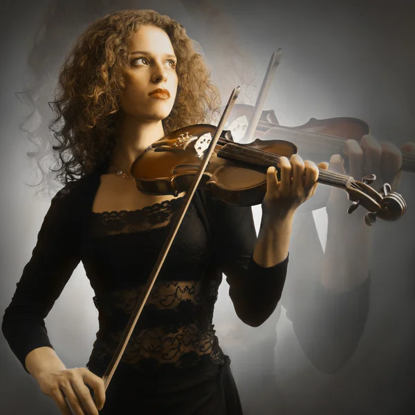 Violin playing violinist musician — Stock Photo, Image