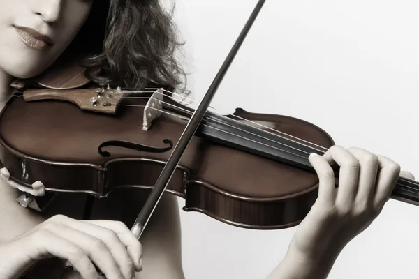 Violin musical instrument violinist hand — Stock Photo, Image