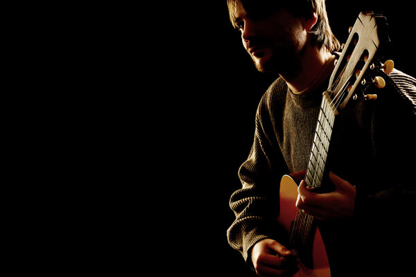 Guitar acoustic Guitarist playing