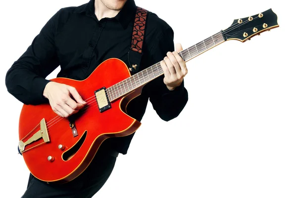 Guitarra elétrica Guitarrista tocando — Fotografia de Stock