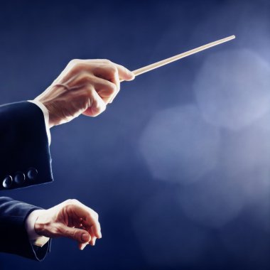 Orchestra conductor hands clipart