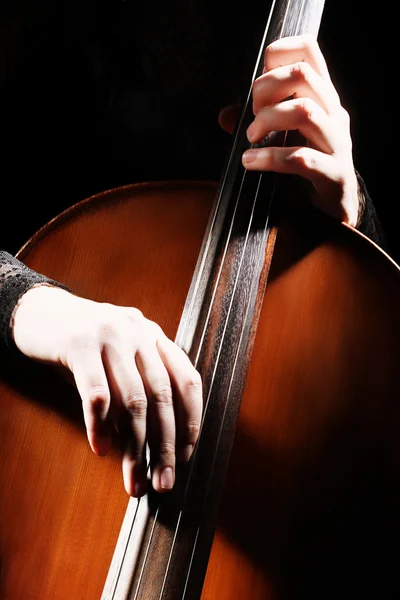 Cello spelen handen details — Stockfoto