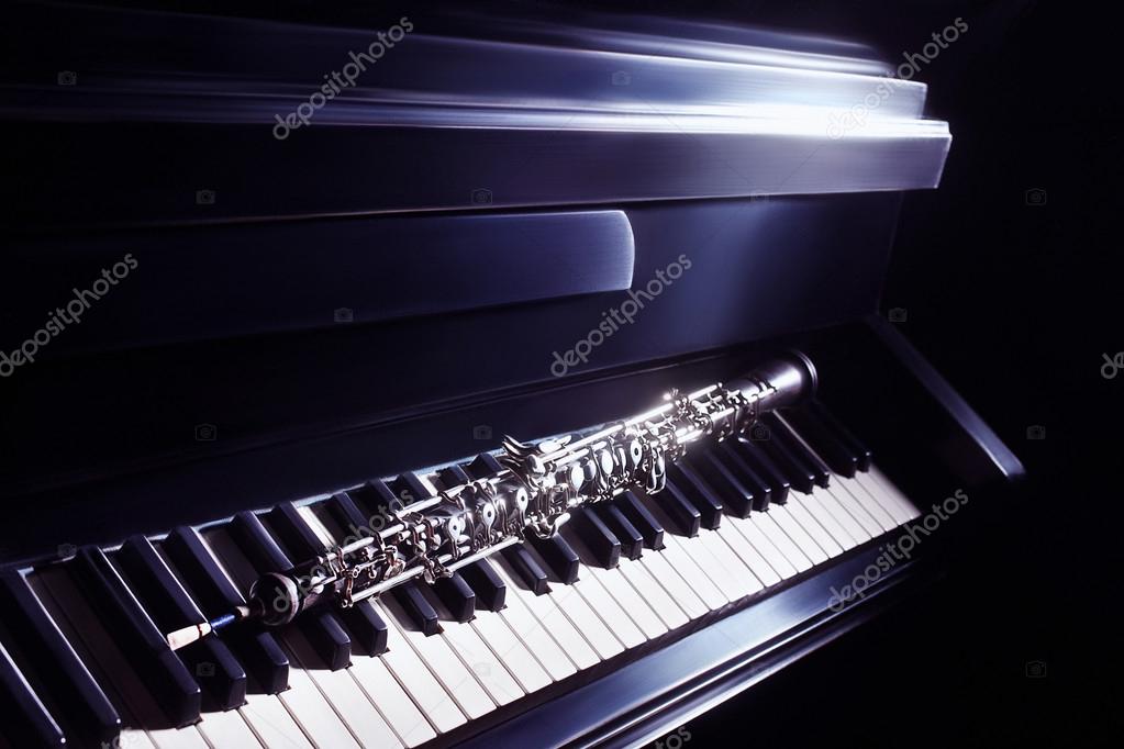 Musical instruments piano and oboe Stock Photo by ©alenavlad 34677693