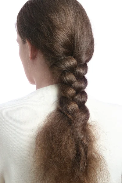 Haare im langen Zopf — Stockfoto
