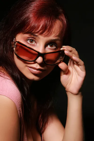 Dame mit Sonnenbrille — Stockfoto