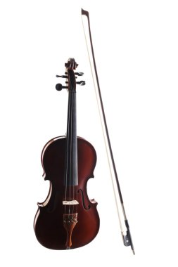 Keman beyaz üzerine izole