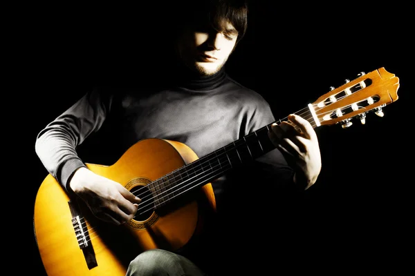 Ακουστική κιθάρα παίκτης κιθαρίστας — Φωτογραφία Αρχείου