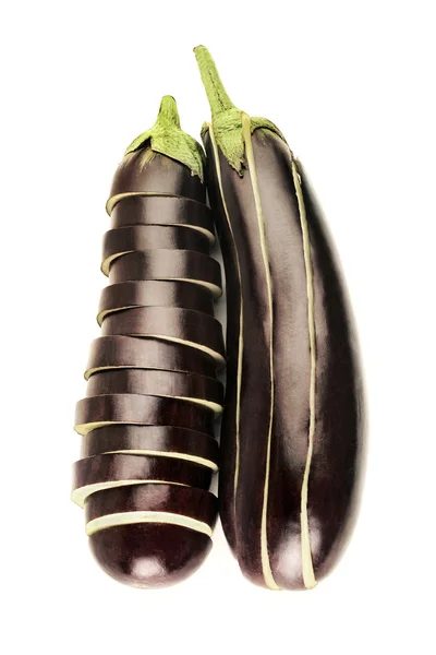 Aubergine isolerad på vit bakgrund — Stockfoto