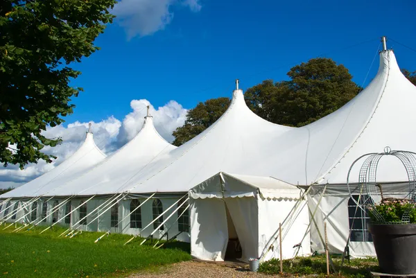 Large white party tent — Stock Photo, Image