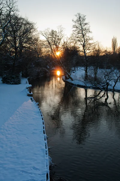 Güzel kış günbatımı — Stok fotoğraf