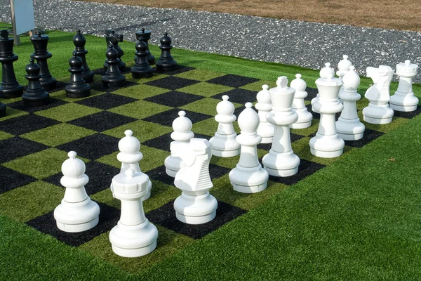 Giant street chess game — Stock Photo, Image