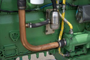 eski bir vintage traktör ayrıntılarını