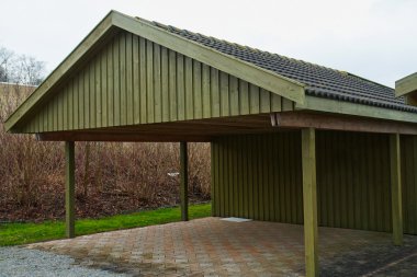 Modern yanları açık garaj otopark garaj