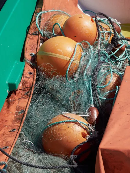 Filets de pêche colorés — Photo