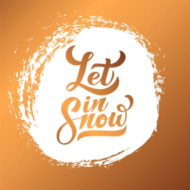 Kaligrafi karla yazılsın. Kış selamı. Vektör tatil illüstrasyon elemanı. Pankart için tipografik öğe, poster, tebrikler.