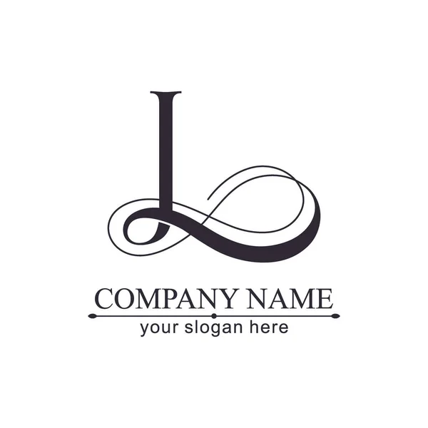 Logo Monogram Letters Alphabet Initials Beautiful Logo Design Company Branding — Stock Vector