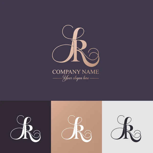 Logotipo Monograma Letras Alfabeto Iniciais Design Logotipo Bonito Para Marca — Vetor de Stock
