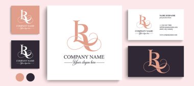 LR, RL logosu veya monogram. LR, alfabe harflerinin harfleri. Şirket markası için güzel bir logo tasarımı. İşiniz için. Vektör illüstrasyonu.